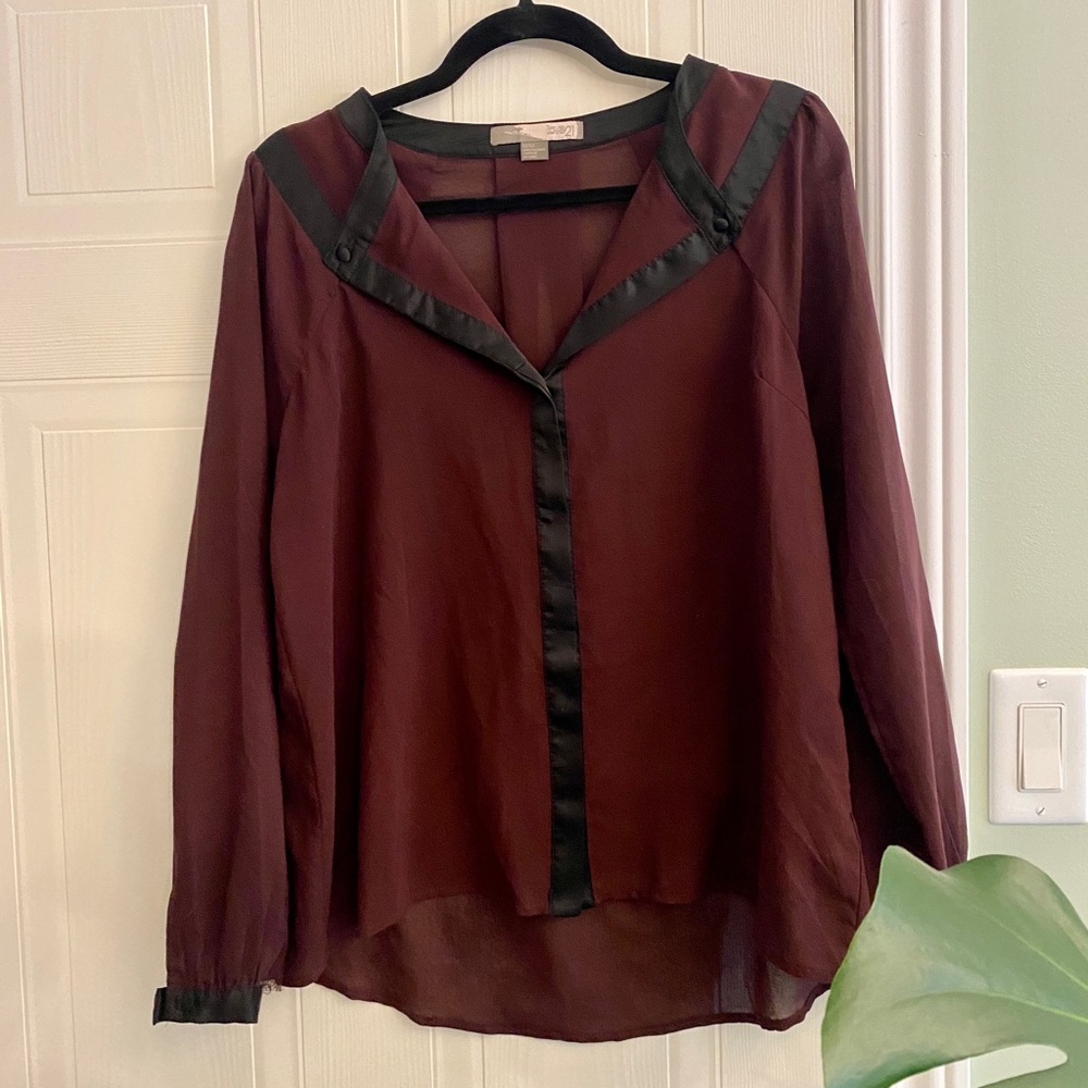 LOVE 21 | Burgundy blouse